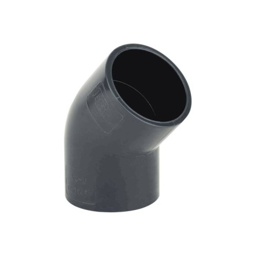 Отвод ПВХ клеевой Дн 110 45гр Ру-16 серый напорный Aquaviva в Нижнем Новгороде