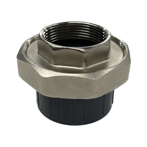 Муфта ПВХ под клеевое соединение Дн 63х2" НР серая разъемная Aquaviva AQVBND63M в Нижнем Новгороде