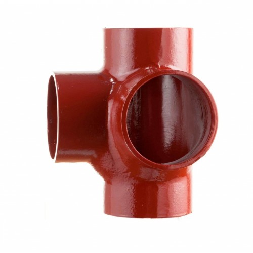 Крестовина двухплоскостная чугунная SML Ду 100-100-100 88гр безраструбная Китай в Нижнем Новгороде