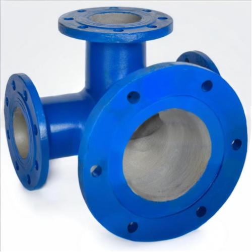 Тройник с пожарной подставкой фланцевый ППТФ Ду 250-250 (L=600-200) ВЧШГ с ЦПП цинк+AL ГОСТ ISO 2531-2012 в Нижнем Новгороде