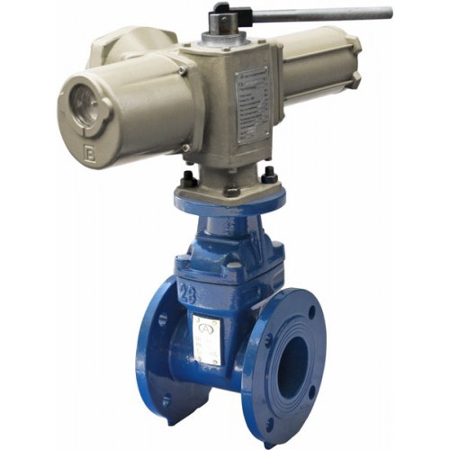 Задвижка чугунная с электроприводом ГЗ 380В и выдвижным шпинделем 30ч906бр 150х280 мм в Нижнем Новгороде