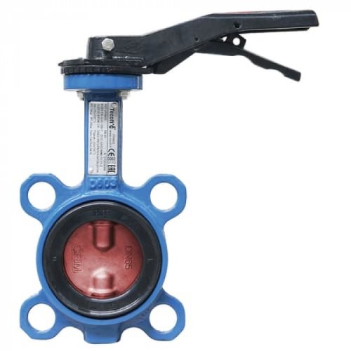 Затвор ручной с чугунным диском и рукояткой межфланцевый 1,6 МПа EPDM GG25 125х51 мм в Нижнем Новгороде